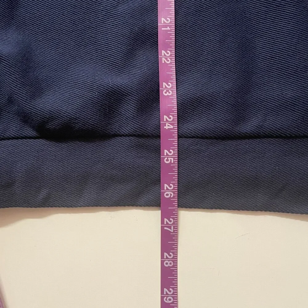 TD Thomas Dean Men's Navy Blue Quarter Zip Pullover Sweater Size M GUC